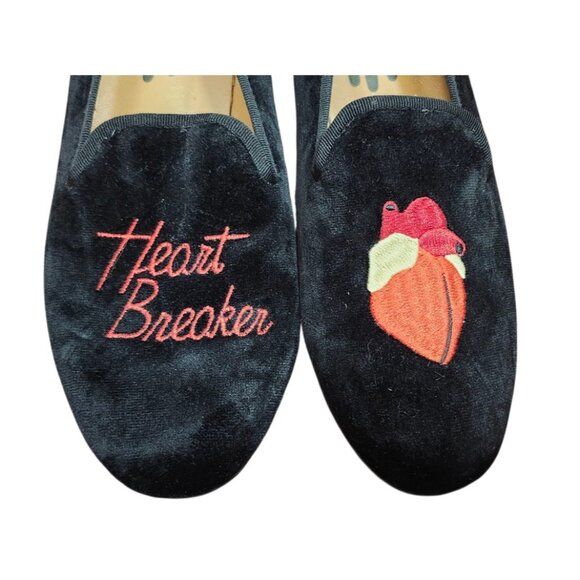 Heart Breaker Velvet SMOKING SHOE HEARTBREAKER smoking shoes Loafers Size 8 - Picture 4 of 14
